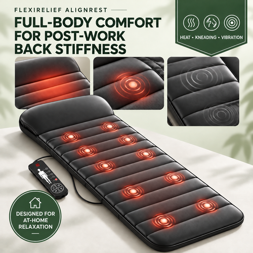 FlexiRelief AlignRest – Heated Full-Body Massage Mattress