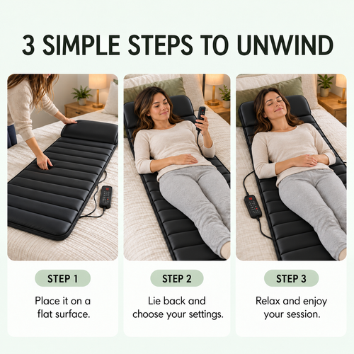 FlexiRelief AlignRest – Heated Full-Body Massage Mattress